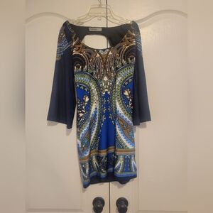 Bailey Blue Multicolor Paisley Dress